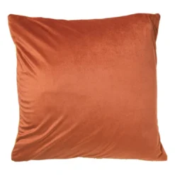 Kussen jacquard bloemen - oranje - 45x45 cm