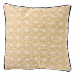 Kussen jacquard - geel - 45x45 cm