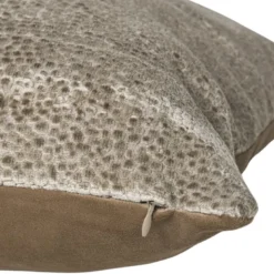 Kussen jacquard geschubt - bruin - 45x45 cm