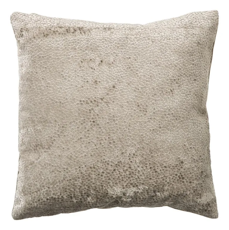 Kussen jacquard geschubt - bruin - 45x45 cm