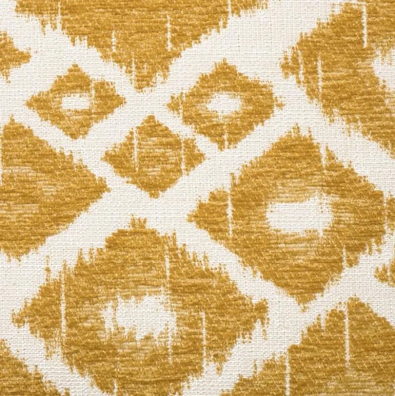 Kussen jacquard ruit - geel - 45x45 cm