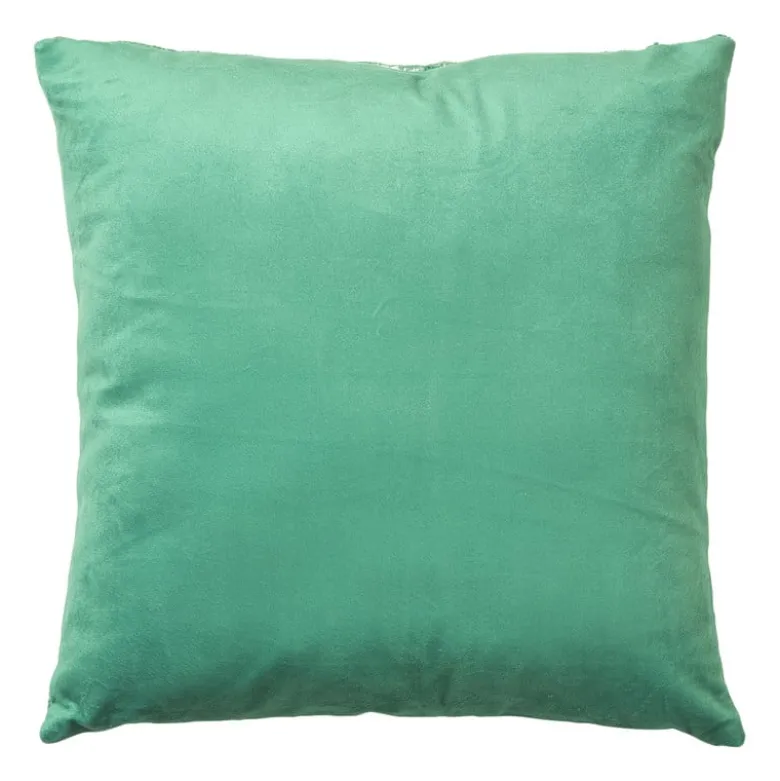 Kussen jacquard ruit - groen - 45x45 cm