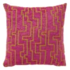 Kussen lijnen - roze/geel - 45x45 cm