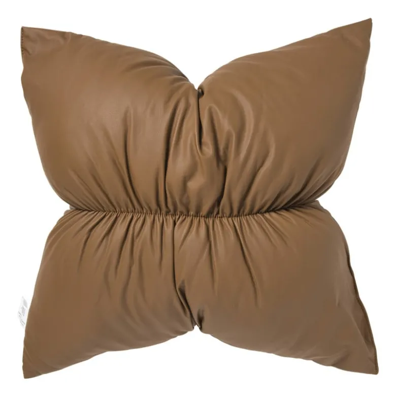 Kussen puf - bruin - 42x42 cm