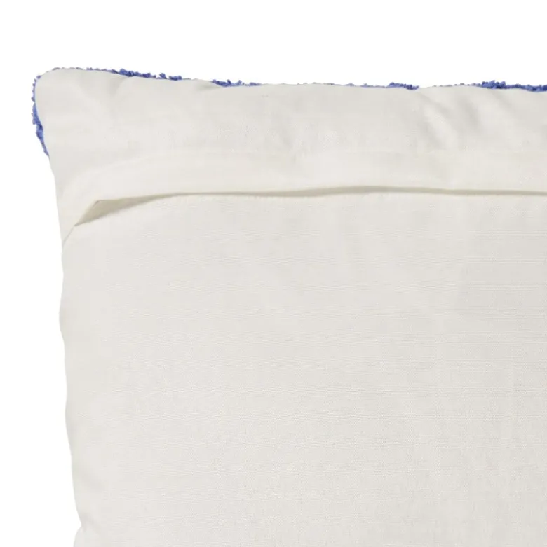 Kussen tufted - blauw - 45x45 cm