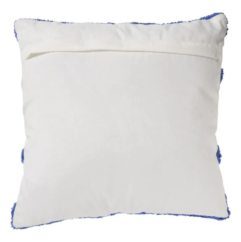 Kussen tufted - blauw - 45x45 cm