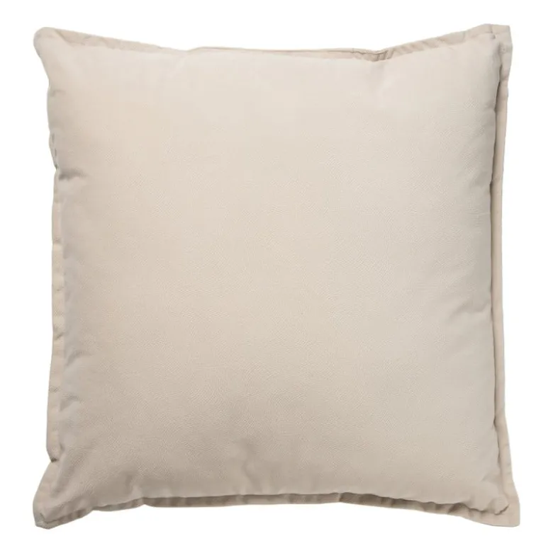 Kussen velvet - beige - 45x45 cm