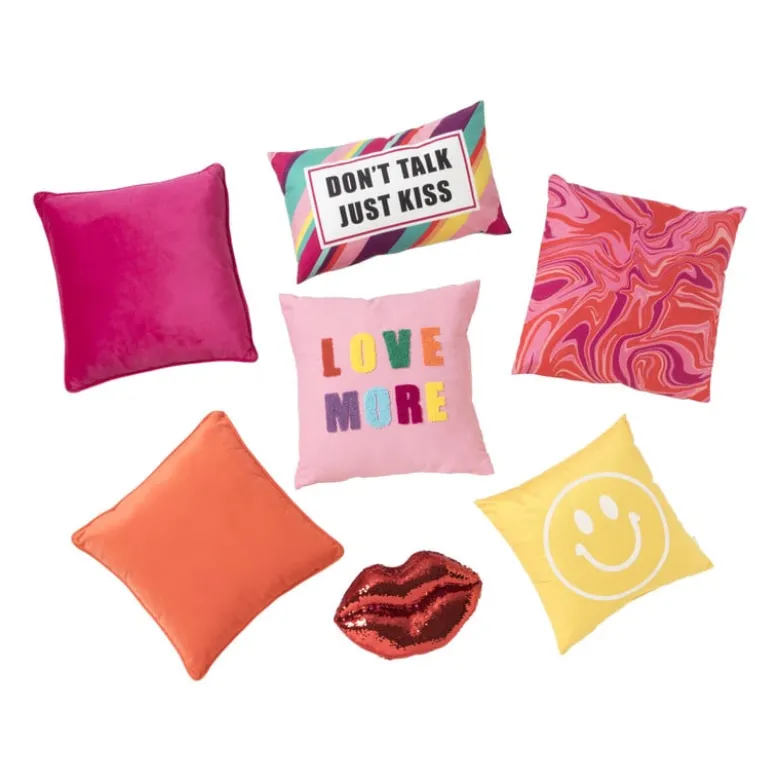 Kussen velvet - fuchsia - 45x45 cm
