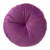 Kussen velvet rond - paars - ø45 cm