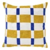 Kussen vlakken - geel/blauw - 45x45 cm