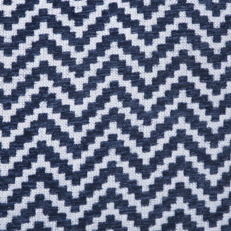 Kussen zigzag - blauw - 45x45 cm