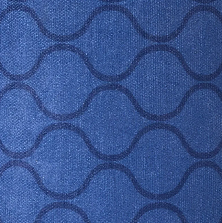 Lampenkap grafisch - blauw - ø24.5x17 cm