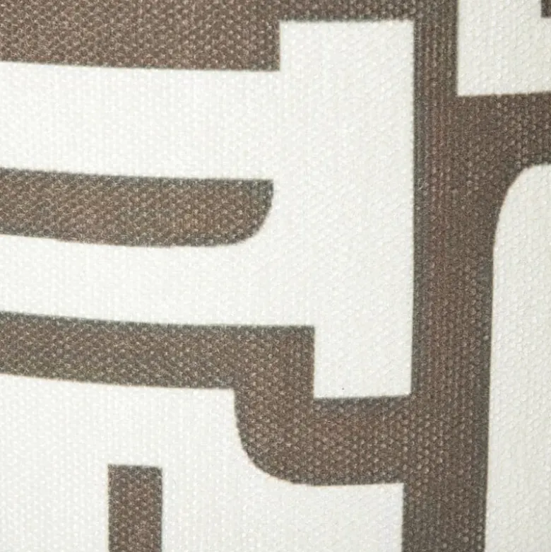 Lampenkap japandi groot - bruin/wit - ø24.5x17.5 cm