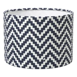 Lampenkap zigzag groot - zwart/wit - ø24.5x17.5 cm