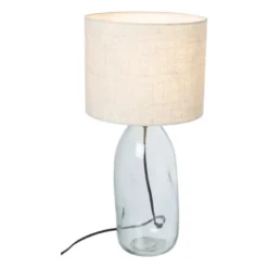 Lampvoet glas - grijs - ø12x34.5 cm