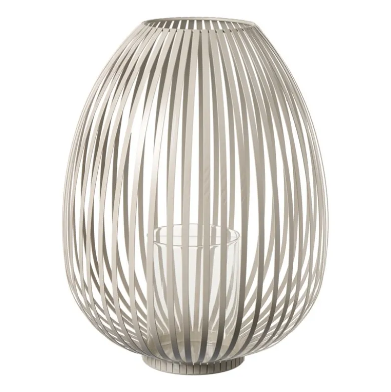 Lantaarn lira groot - beige - ø30.5x39.5 cm