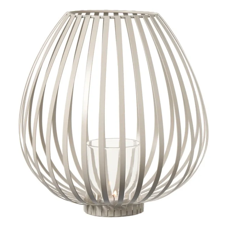 Lantaarn lira klein - beige - ø24.5x26 cm