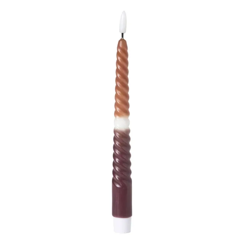 LED dinerkaars dipdye - geel/wit - ø3x24.5 cm