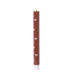 LED dinerkaars strikjes - roze/rood - ø2.2x24.5 cm