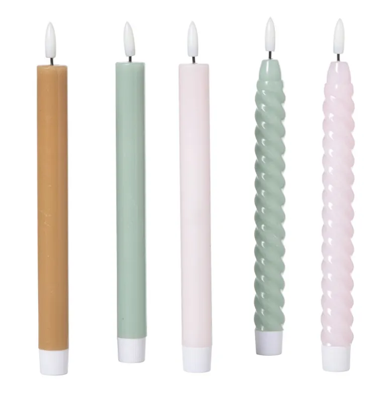 LED dinerkaars twist smal - groen - ø2.5x24.5 cm