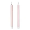 LED kaars hartjes - roze/rood - ø2.2x24 cm