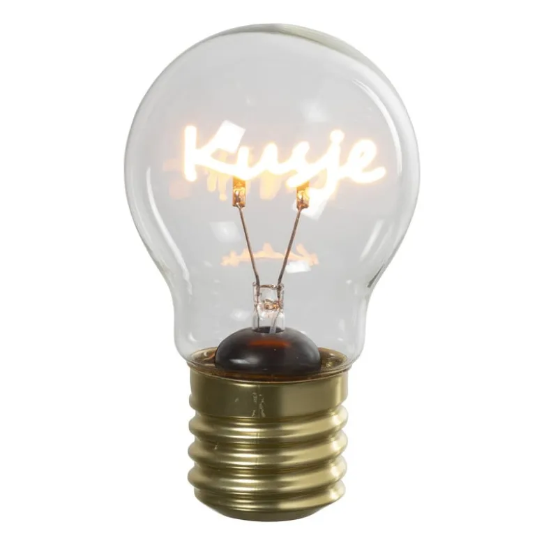 Ledlampje kusje - oranje - ø7x12 cm
