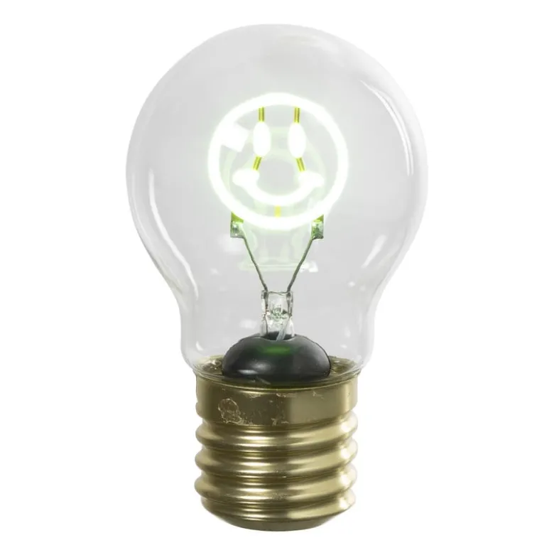 Ledlampje smiley - groen - ø7x12 cm