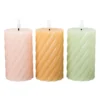 LED stompkaars groot twist - taupe - ø7x12 cm