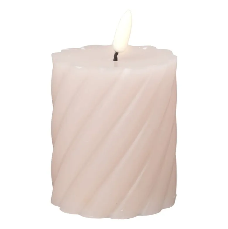 LED stompkaars klein twist - roze - ø7x8 cm