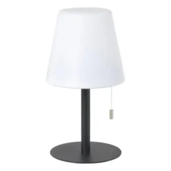 LED tafellamp USB - wit/zwart - ø16.5x21 cm