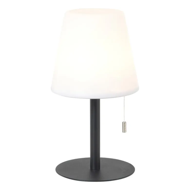 LED tafellamp USB - wit/zwart - ø16.5x21 cm