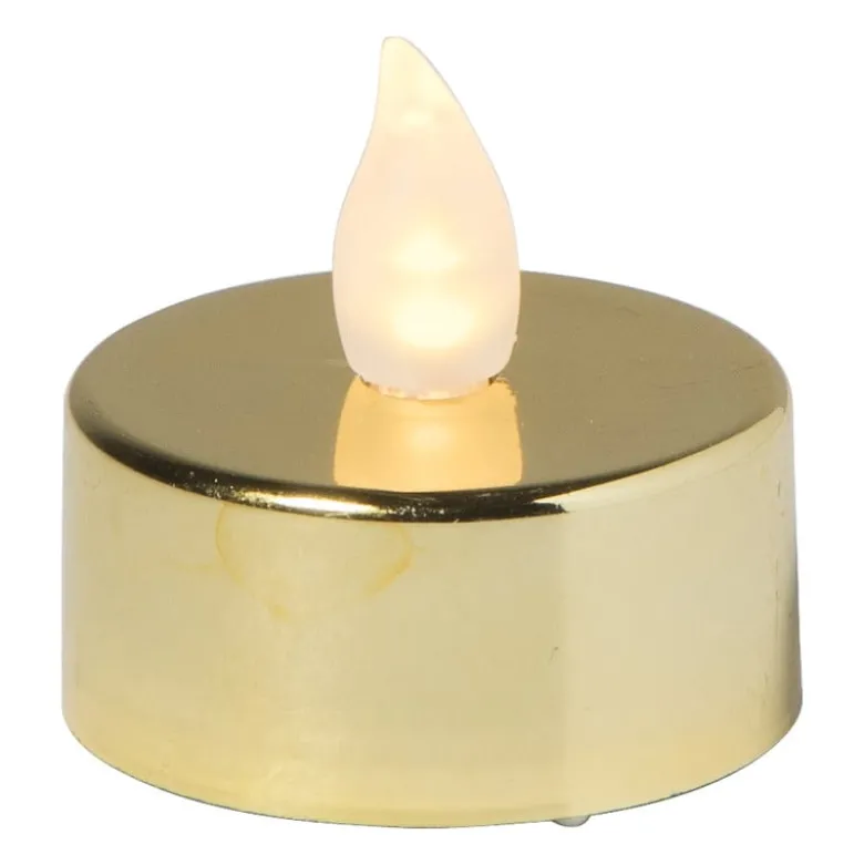 LED waxinelichten - goud - set van 5