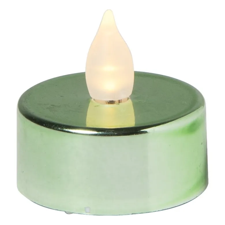 LED waxinelichten - groen - set van 5