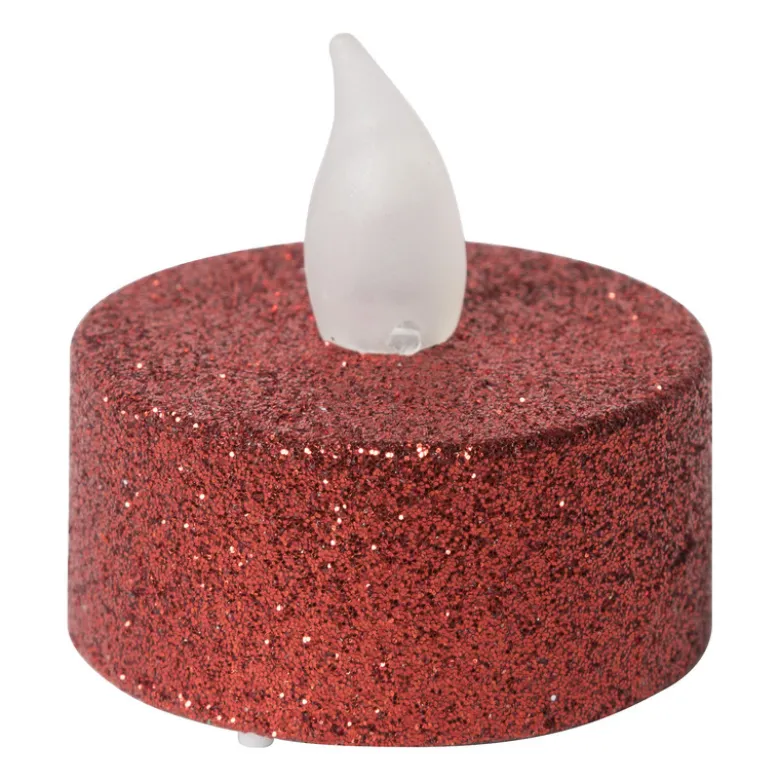 LED waxinelichten - rood - set van 4