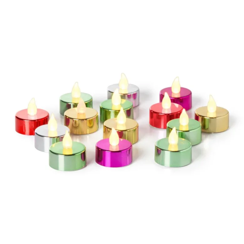 LED waxinelichten - rood - set van 5