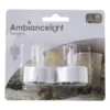 LED waxinelichten - wit - set van 2 - 12x4x10 cm