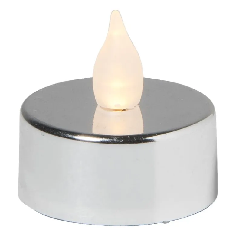LED waxinelichten - zilver - set van 5