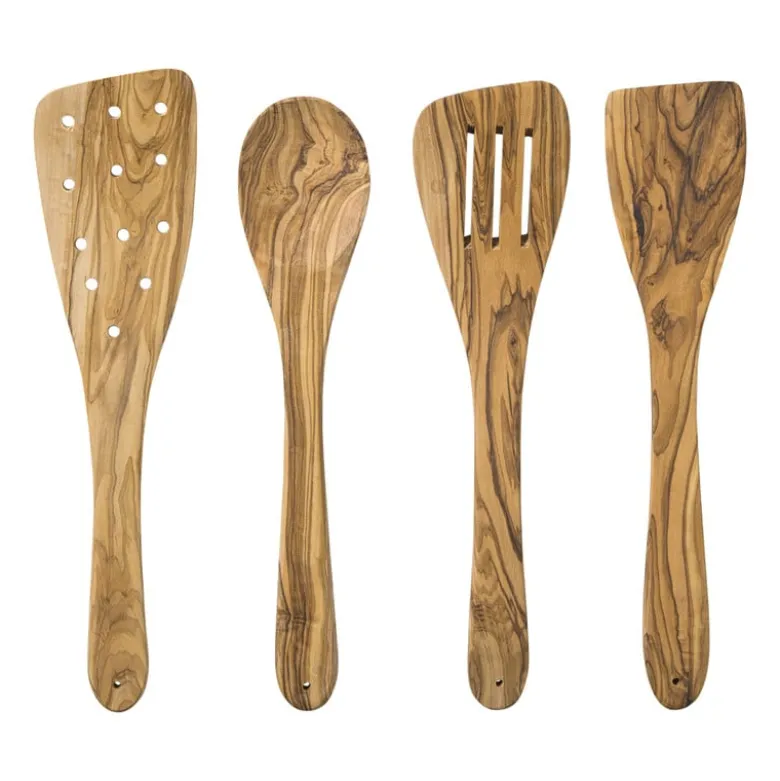 Lepel olijfhout - bruin - 30 cm