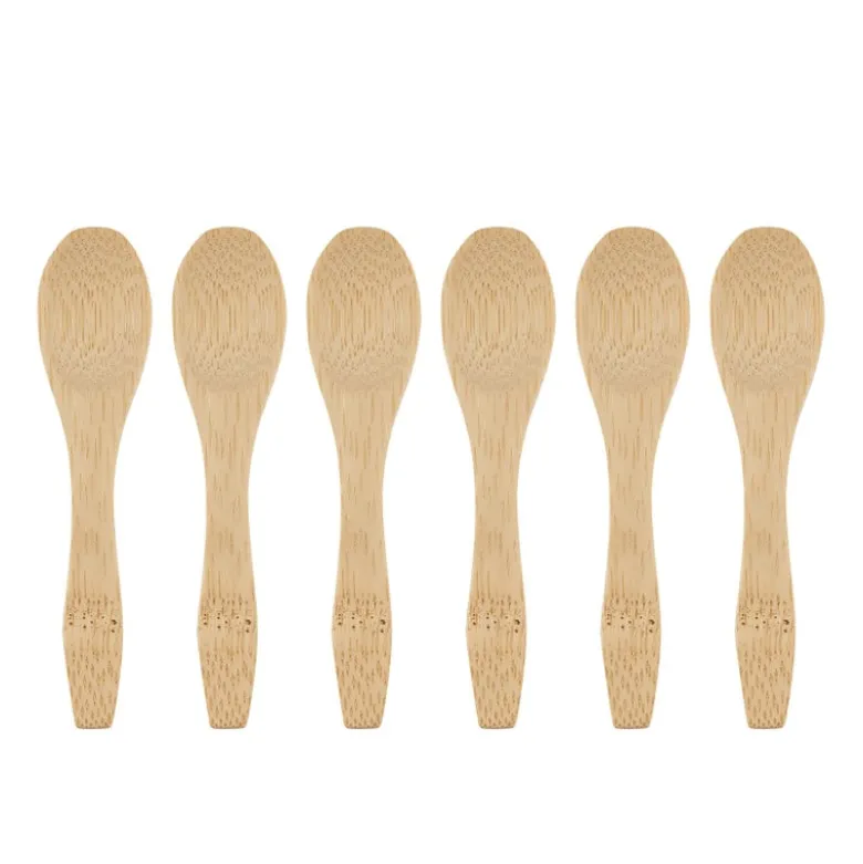 Lepels bamboe - 9.5 cm - set van 6