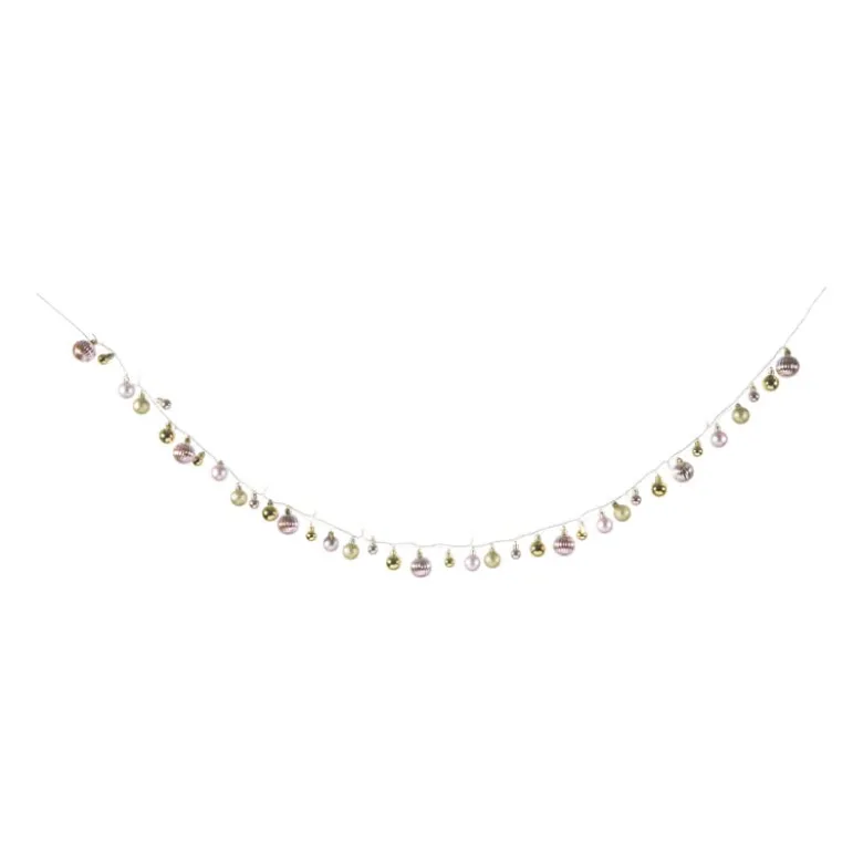 Lichtslinger met kerstballen - 20 LED - 210 cm