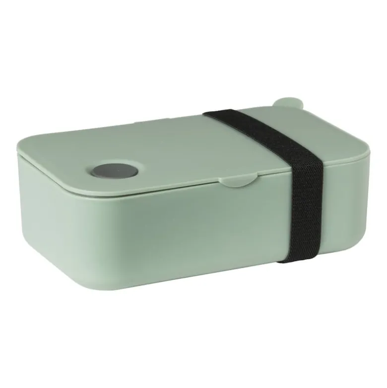 Lunchbox met elastiek - groen - 6.8x19x12 cm