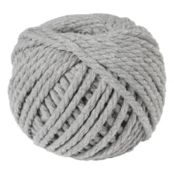 Macrame touw - grijs - 40 meter