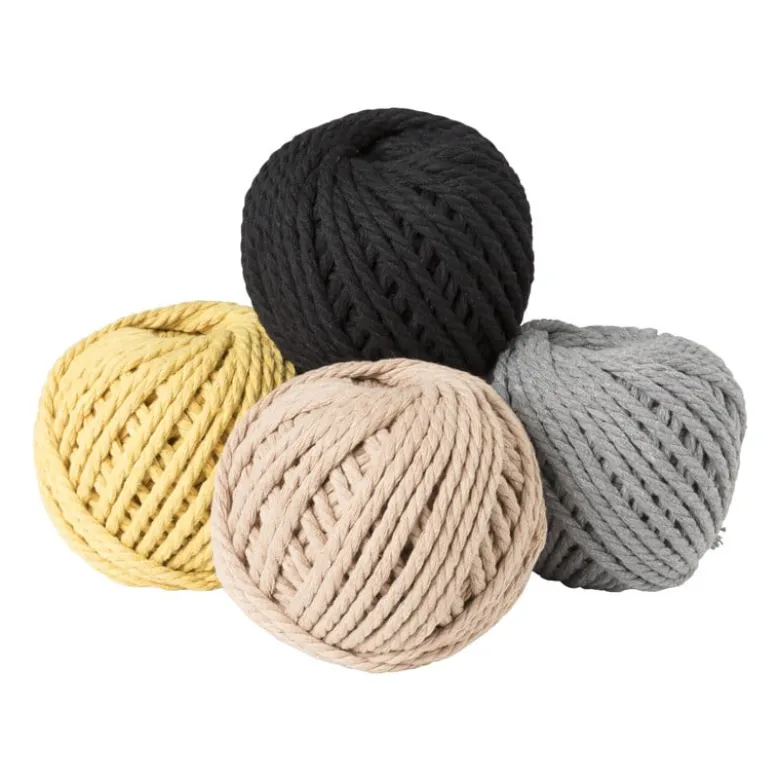 Macrame touw - grijs - 40 meter