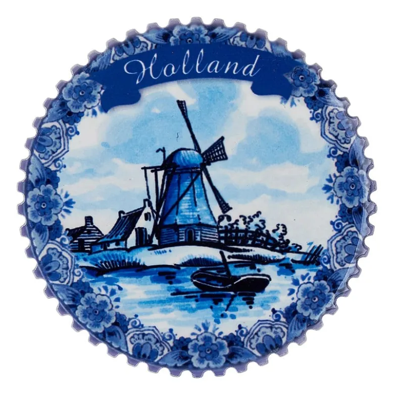 Magneet Hollandse molen - rond