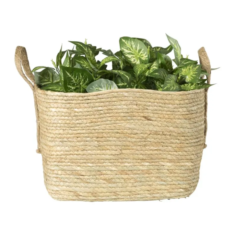 Mand Basix vierkant - 34x34x34 cm - naturel
