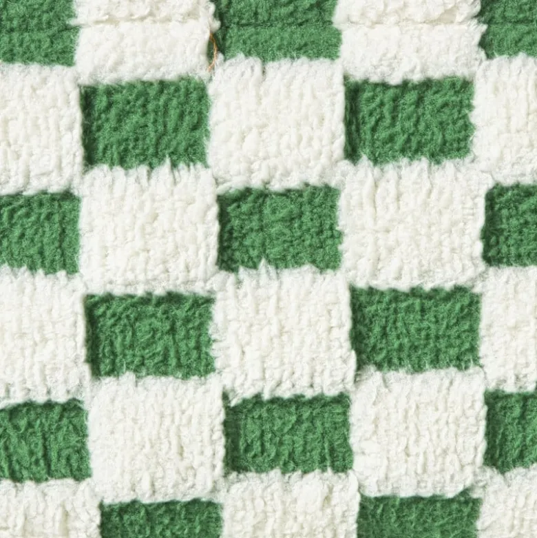 Mand checks klein - groen/wit - 11x30x20 cm
