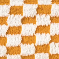 Mand checks middel - oranje/wit - 13x33x23 cm