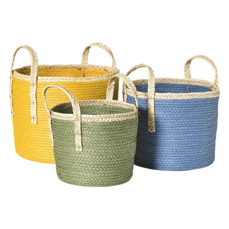 Mand colors - geel/bruin - ø21x18 cm