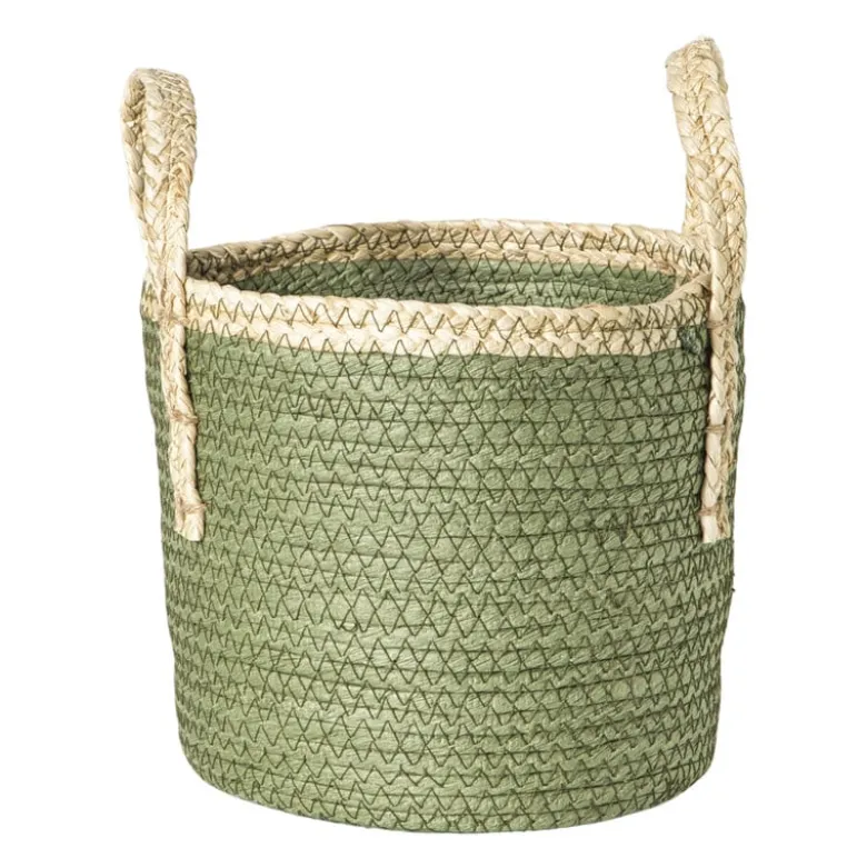 Mand colors - groen/bruin - ø21x18 cm