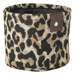 Mand luipaard - bruin/zwart - ø14x11 cm